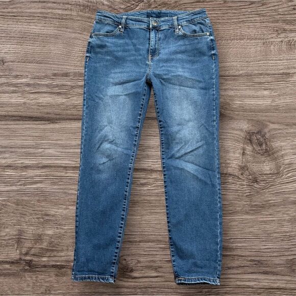 Buffalo David Bitton Avalon Mid Rise Soft Stretch Ankle Skinny Faded Blue Jeans - Picture 1 of 7